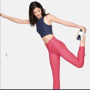 NWT Outdoor Voices 3/4 warmup leggings, flamingo